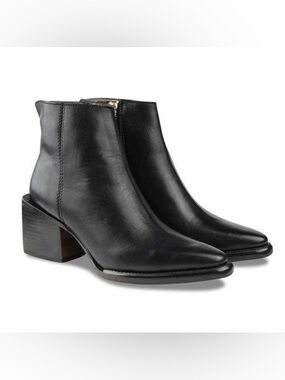 SUTRO BLACK LEATHER BLOCK HEEL BOOT